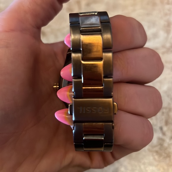 Brown and Gold Fossil Watch - Picture 2 of 2